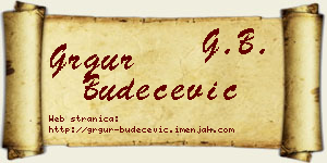 Grgur Budečević vizit kartica